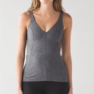 Lululemon Contour Deep V Tank in Heather Gray EUC